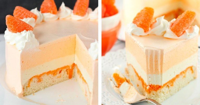ORANGE CREAMSICLE ICE CREAM CAKE