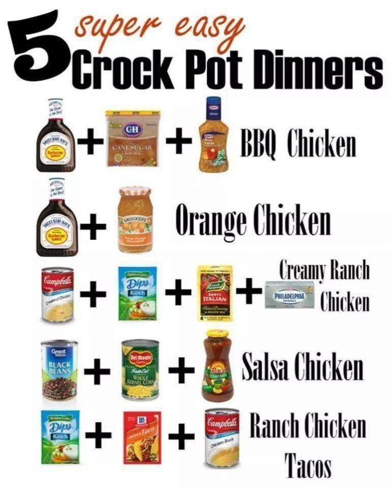 5 SUPER EASY CROCK POT DINNERS