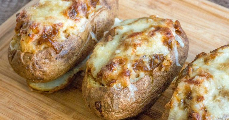 FRENCH ONION STUFFED POTATOES