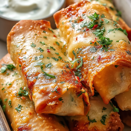 Amazing Buffalo Chicken Egg Rolls