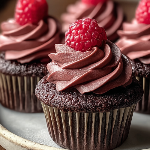 Amazing Chocolate Raspberry Cupcakes