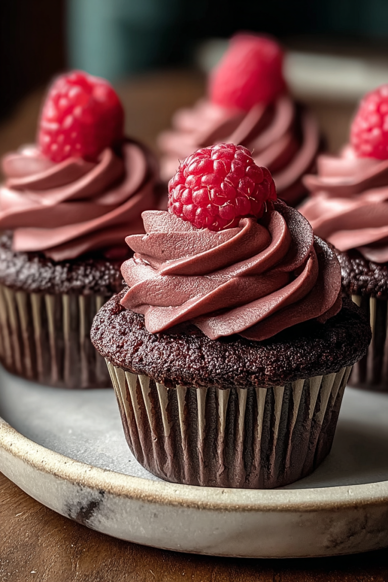 Amazing Chocolate Raspberry Cupcakes