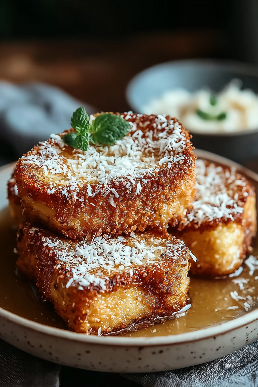 Amazing Coconut Crusted French Toast