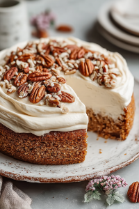 Amazing Pecan Cake with Frosting