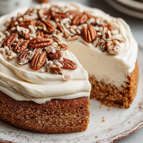 Amazing Pecan Cake with Frosting