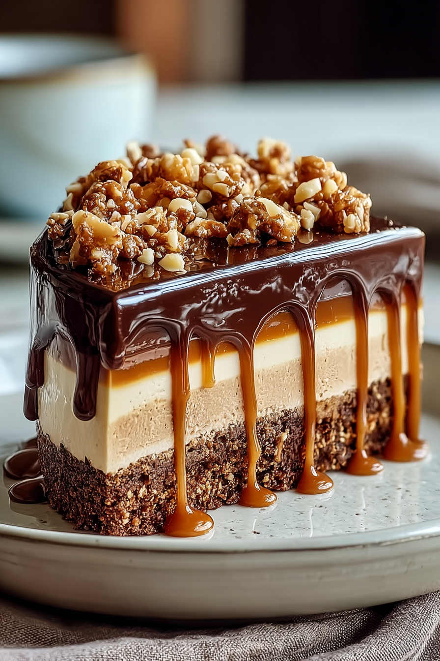 Chocolate Caramel Toffee Crunch Cake