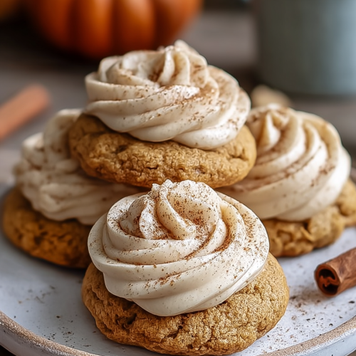 Delicious Pumpkin Cookies Cinnamon Frosting