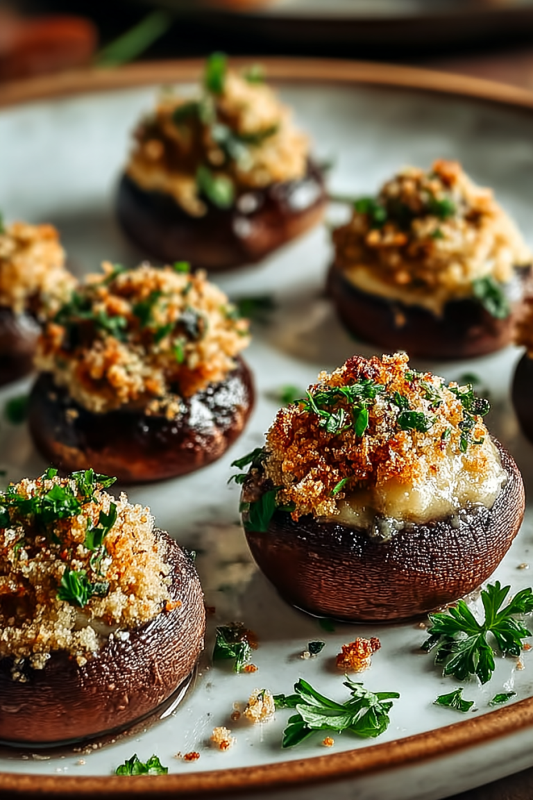 Delicious Vegan Stuffed Mushrooms