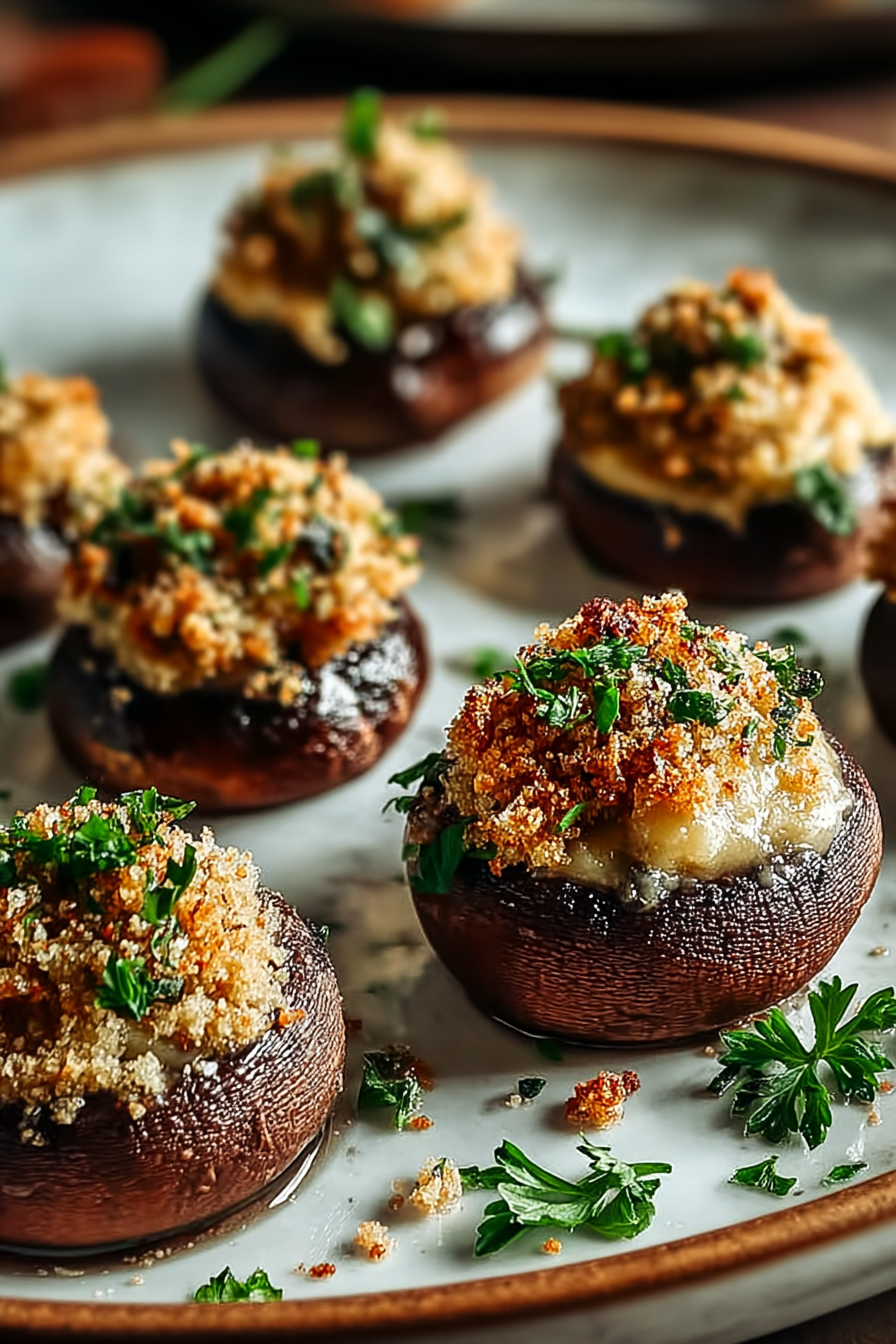 Delicious Vegan Stuffed Mushrooms