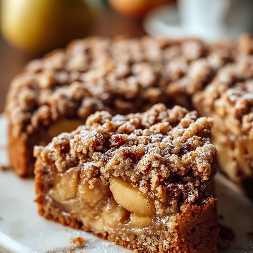 Delish Apple Pecan Crumb Cake