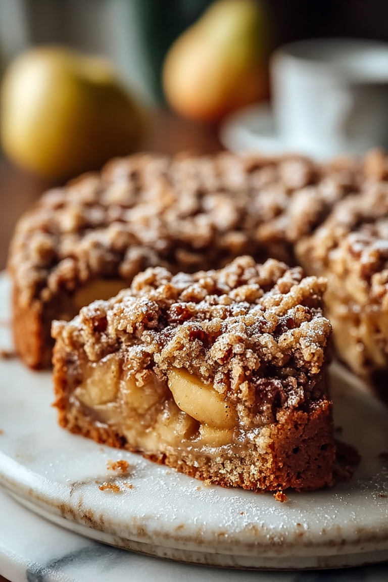 Delish Apple Pecan Crumb Cake