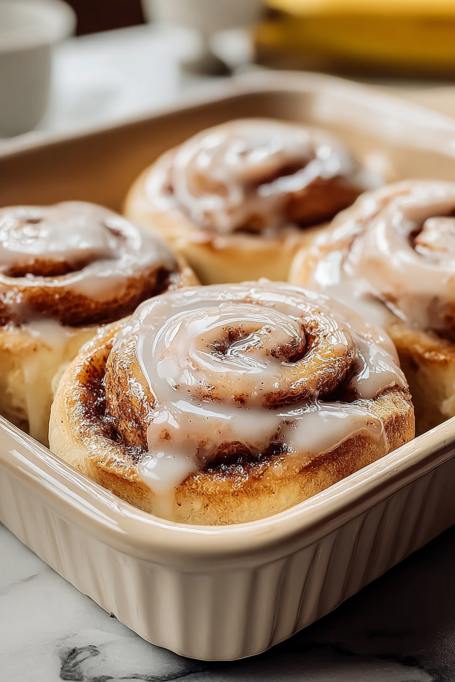 Delish Banana Cinnamon Rolls
