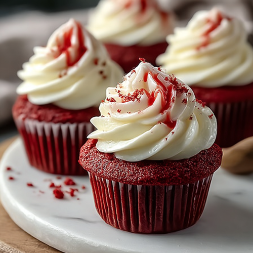 Delish Bloody Red Velvet Cupcakes