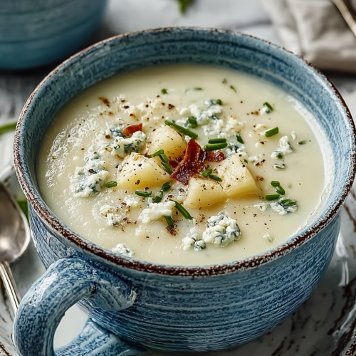 Delish Blue Cheese Potato Soup