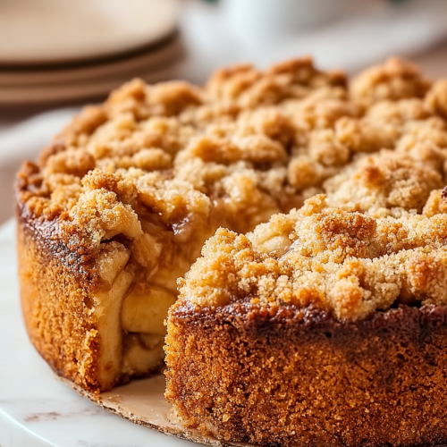 Delish Caramel Apple Crumb Cake