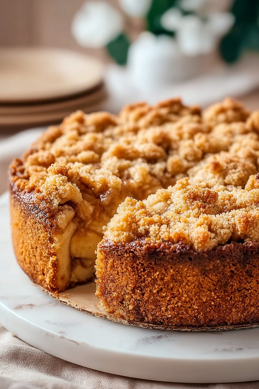 Delish Caramel Apple Crumb Cake