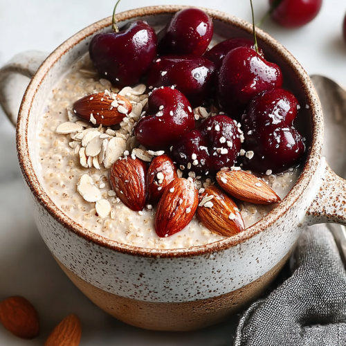 Delish Cherry Almond Overnight Oats