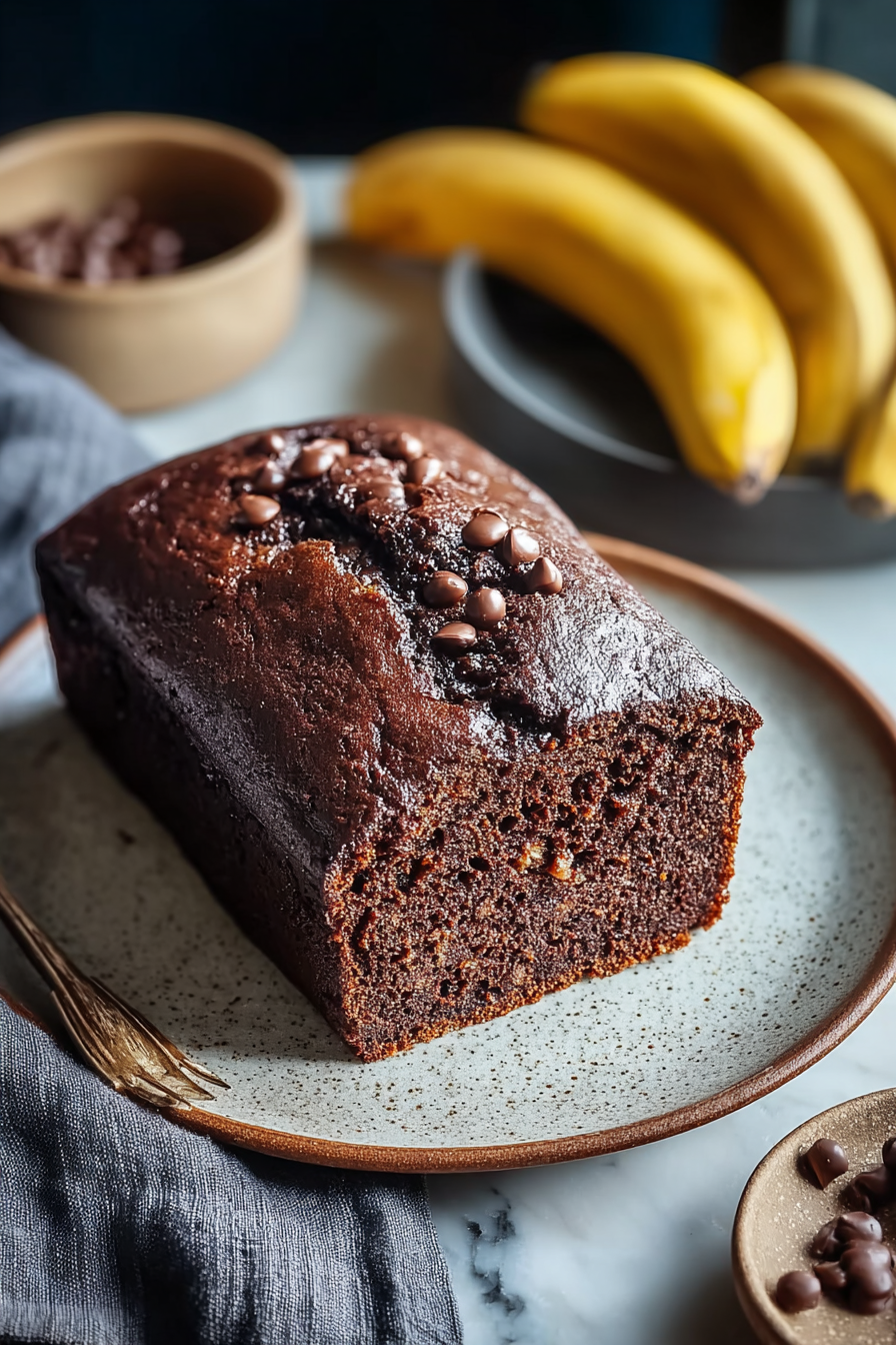 Delish Chocolate Espresso Banana Bread
