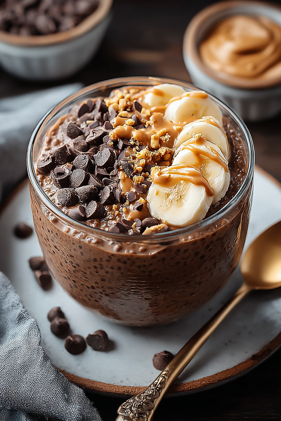 Delish Chocolate Peanut Butter Overnight Oats