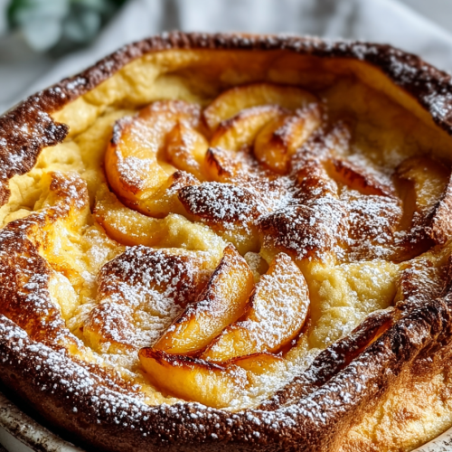 Delish Cinnamon Peach Dutch Baby