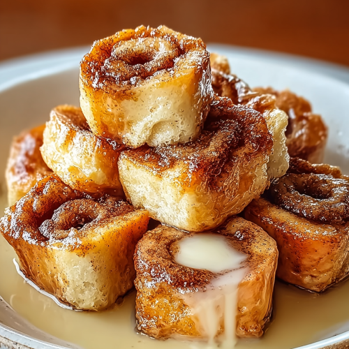 Delish Cinnamon Roll French Toast Bites