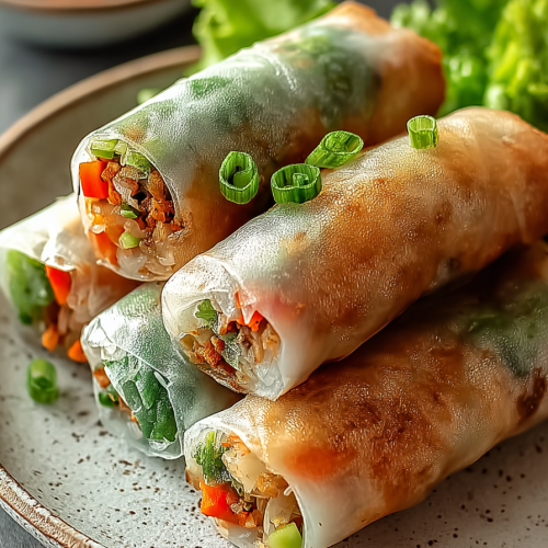 Delish Crispy Rice Paper Spring Rolls