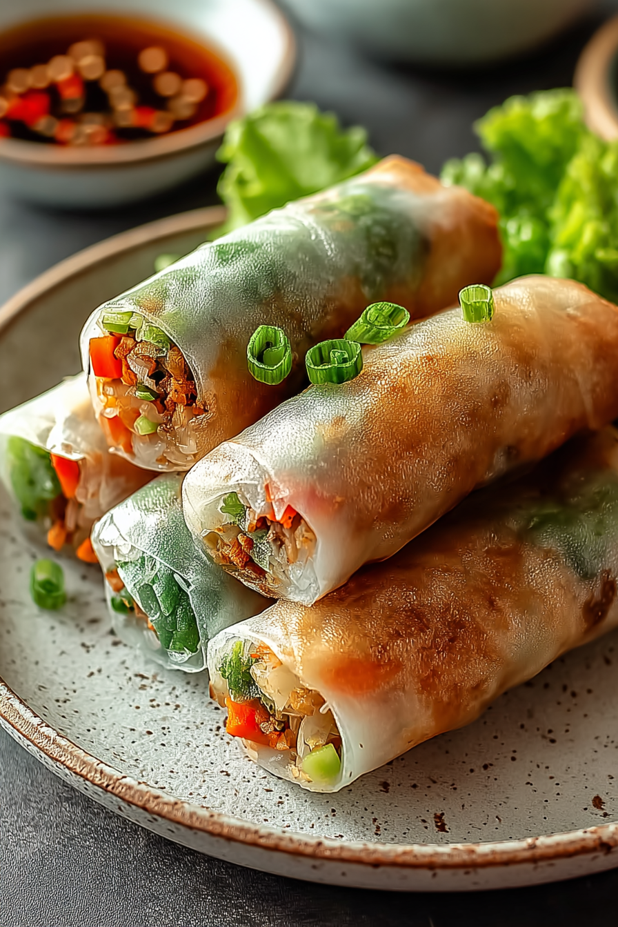 Delish Crispy Rice Paper Spring Rolls