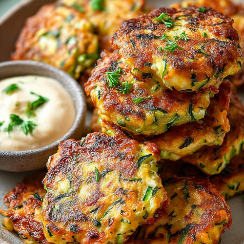 Delish Crispy Zucchini Fritters