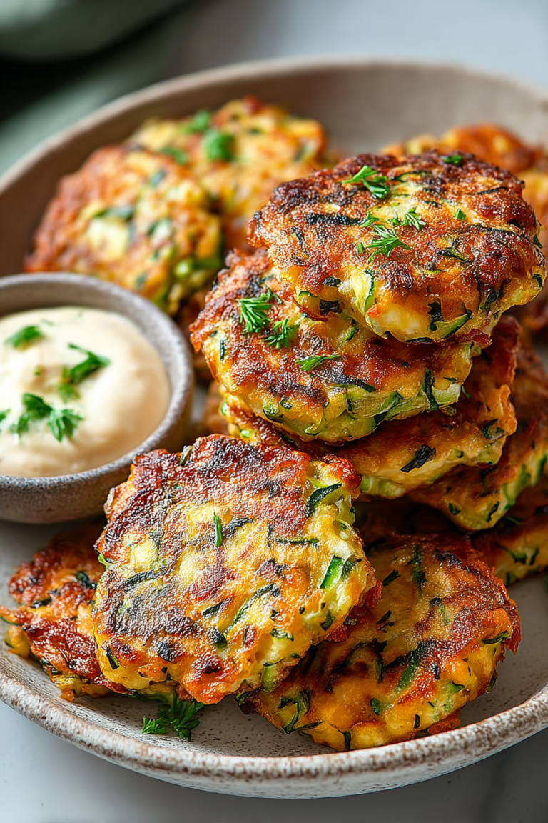 Delish Crispy Zucchini Fritters