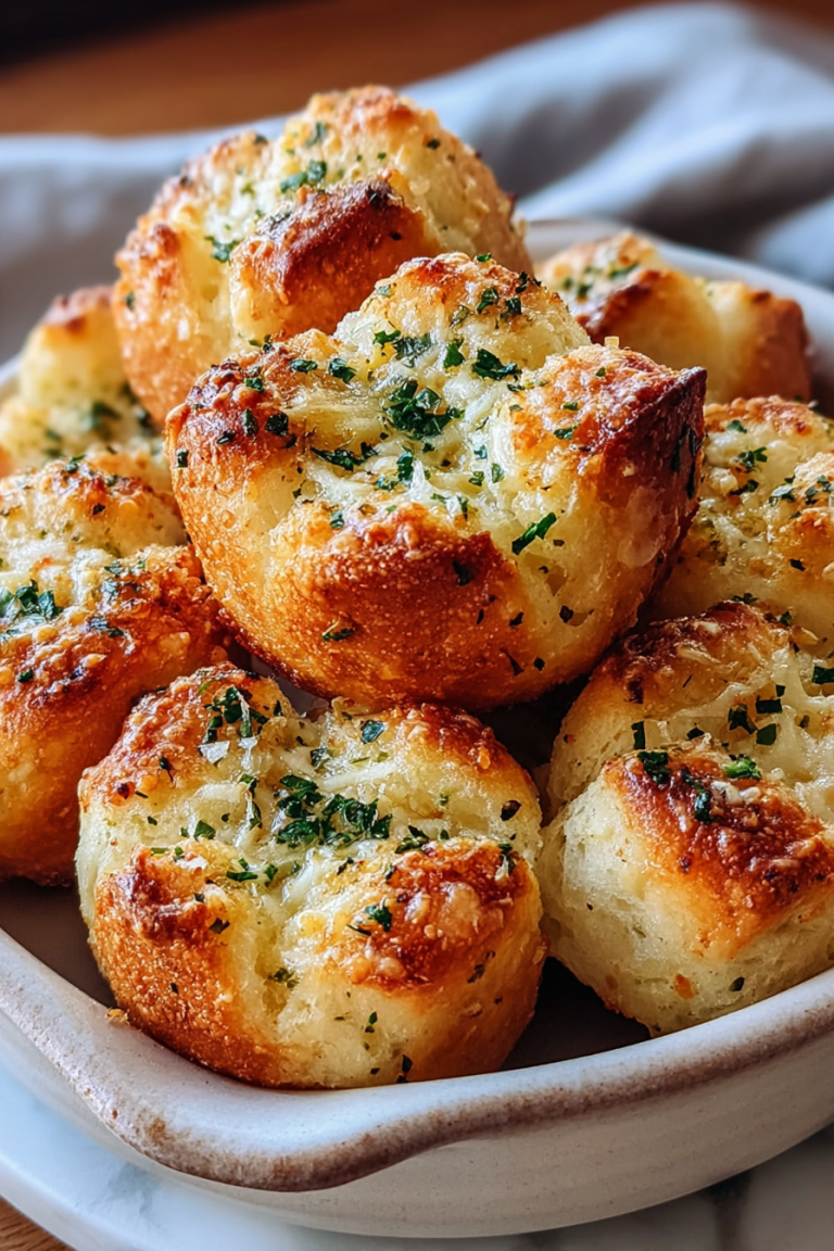 Delish Garlic Parmesan Bread Bites