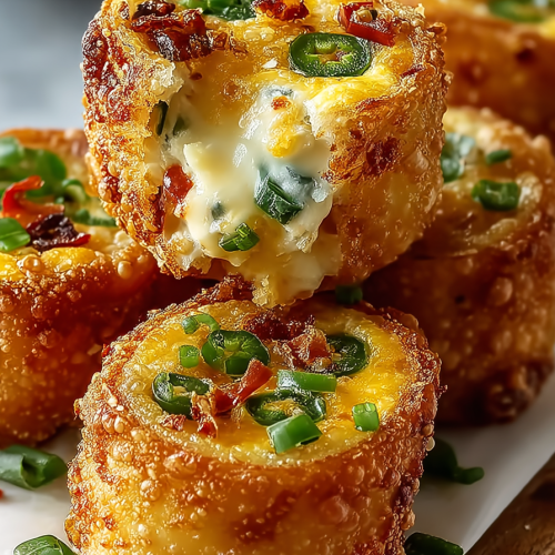 Delish Jalapeño Popper Egg Roll Bites
