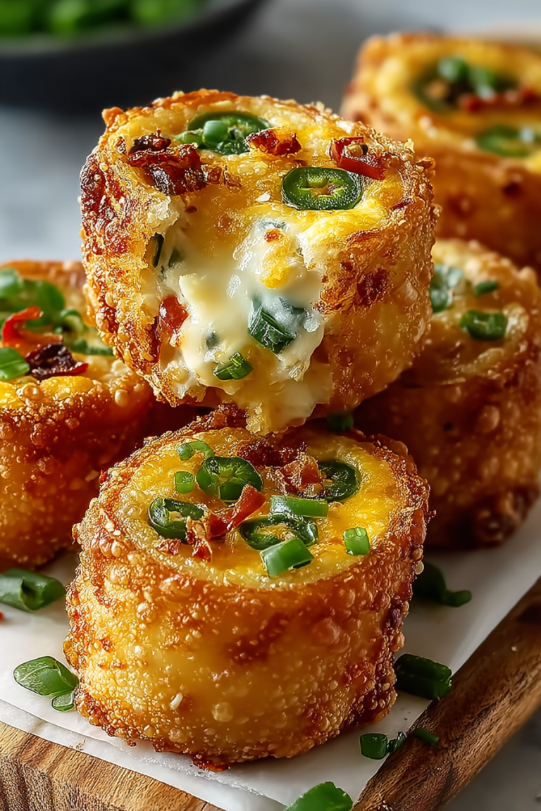 Delish Jalapeño Popper Egg Roll Bites