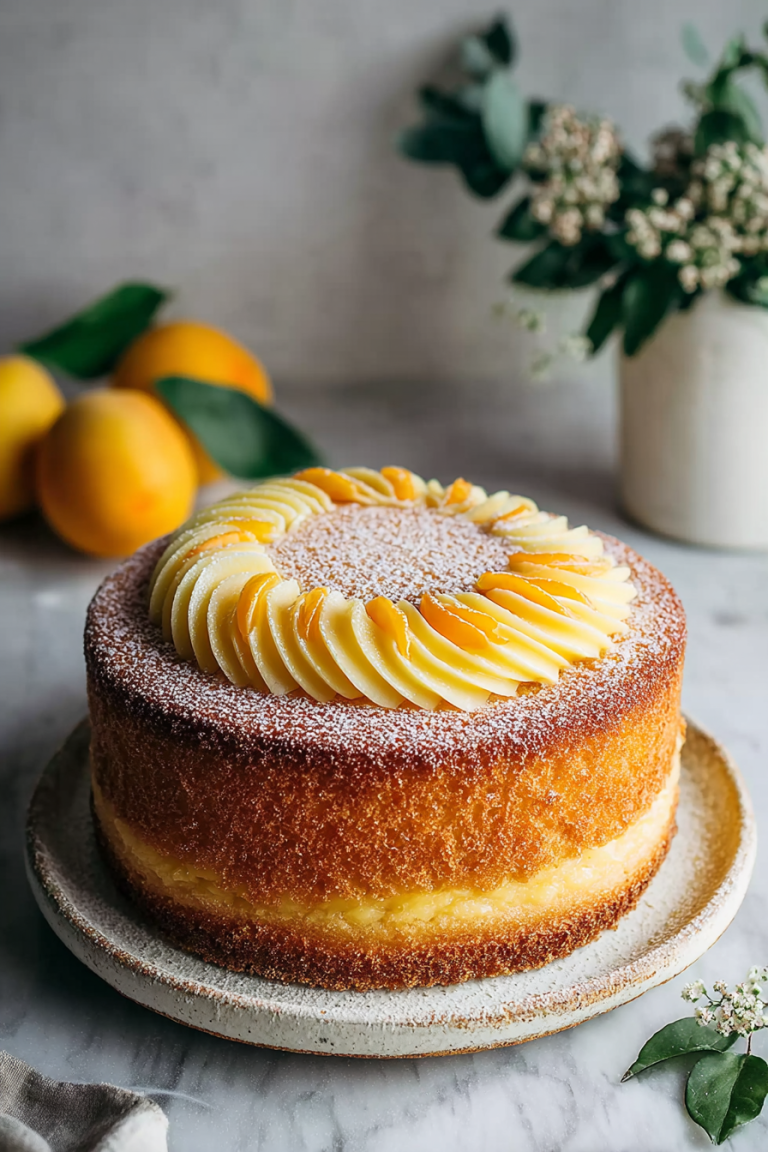 Delish Lemon Honey Apricot Cake