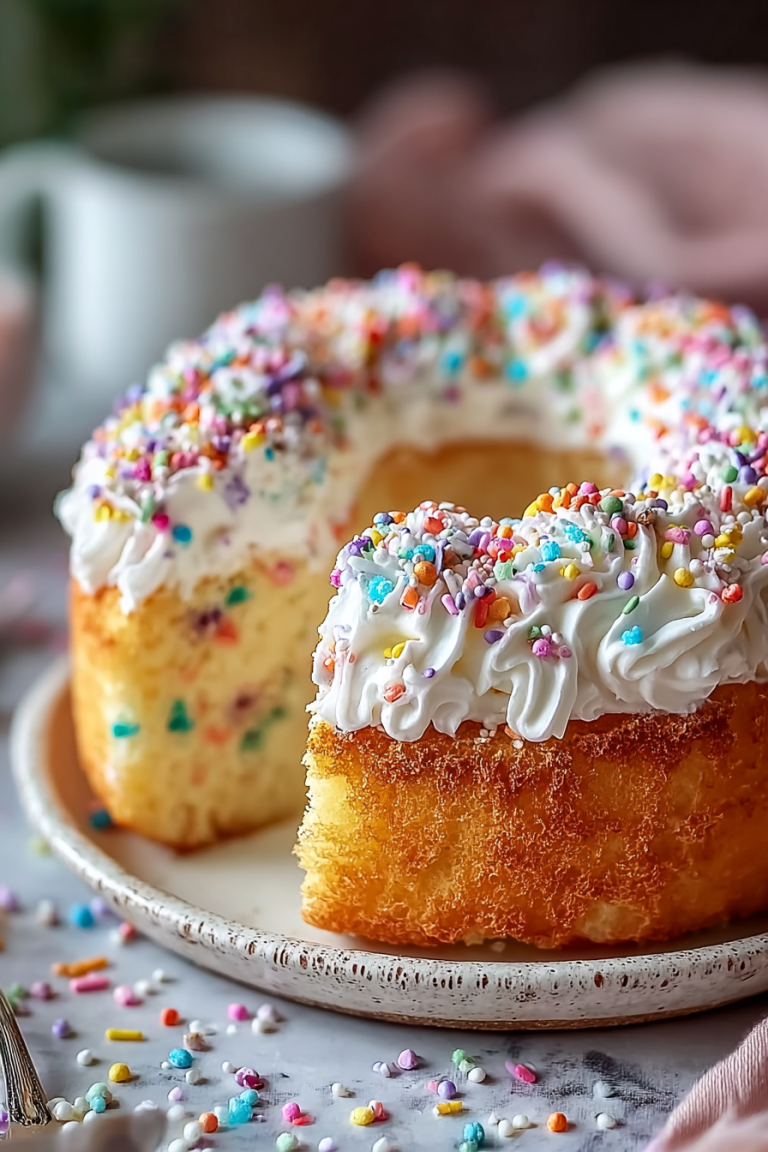 Delish Light Funfetti Angel Cake
