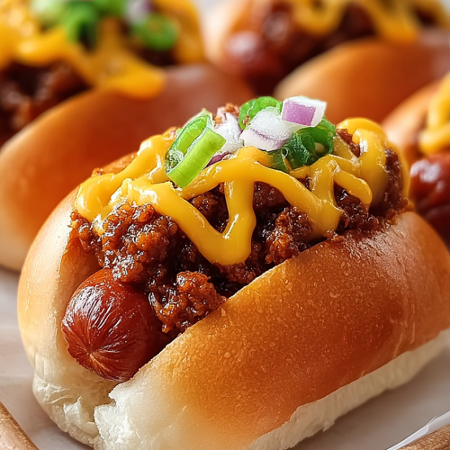 Delish Mini Chili Cheese Dog Sliders
