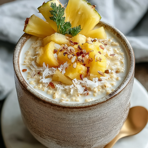 Delish Pineapple Coconut Overnight Oats