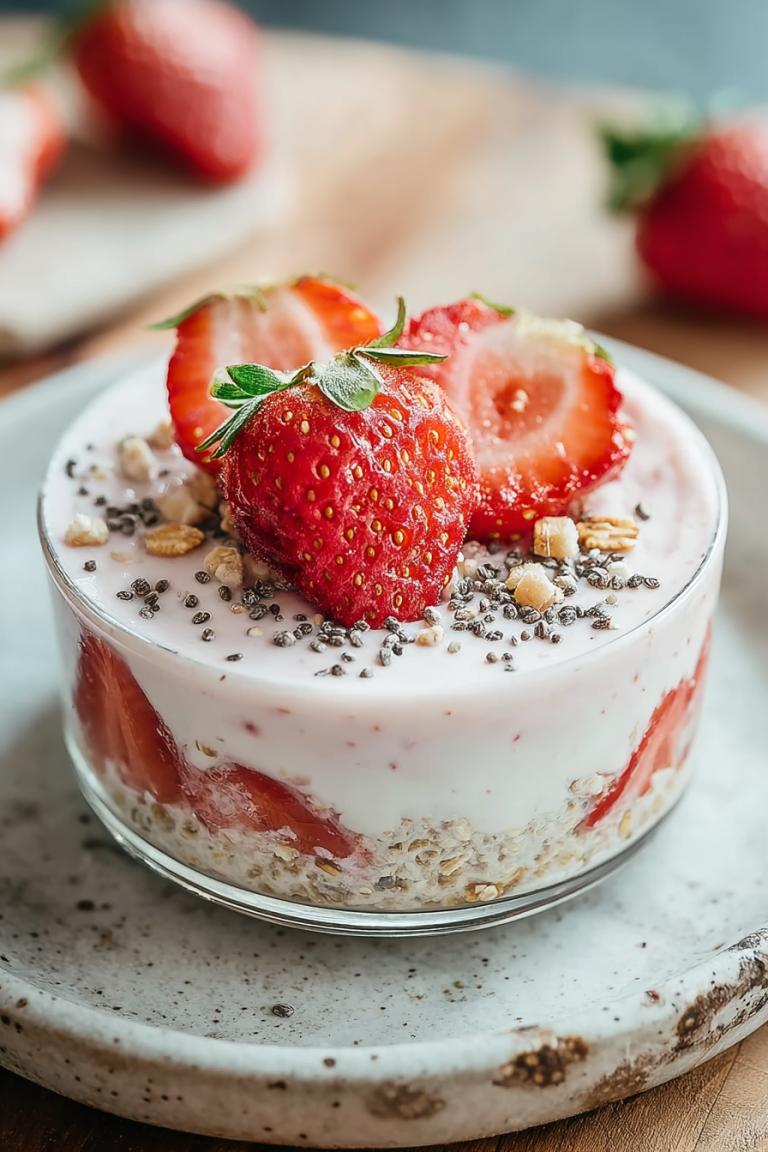Delish Protein Strawberry Cheesecake Oats