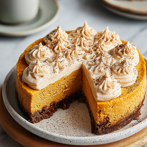 Delish Pumpkin Cream Cheese Cake