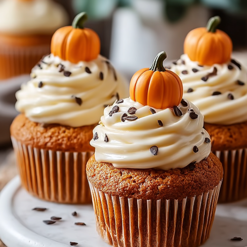 Delish Pumpkin Cream Cheese Cupcakes