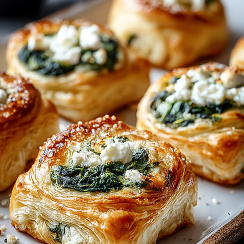 Delish Spinach Feta Puff Pastry Bites
