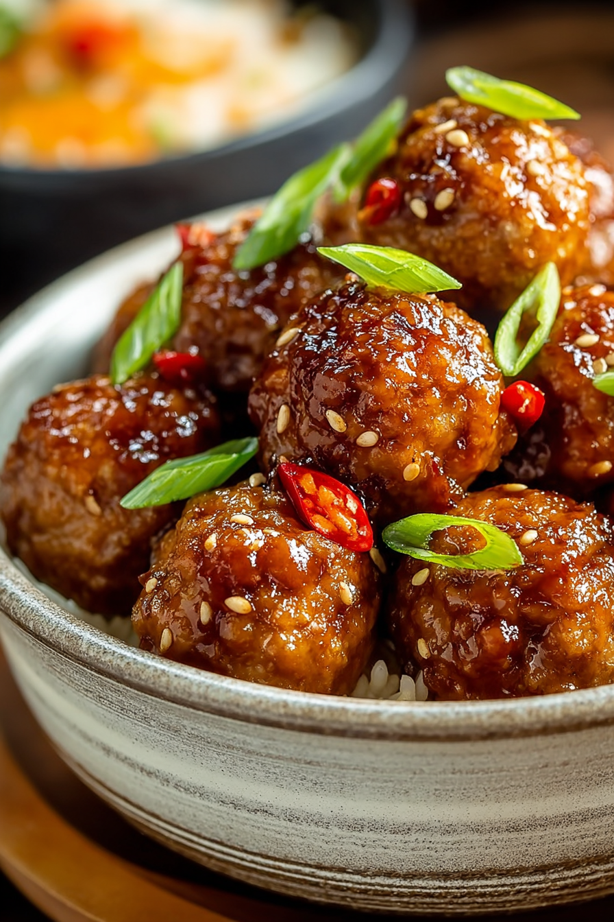 Delish Sweet Spicy Asian Meatballs