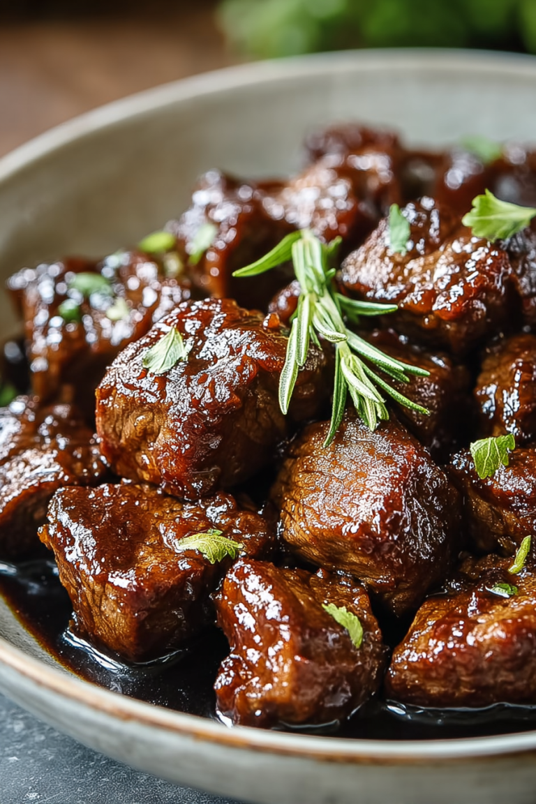 Delish Sweet Sticky Steak Bites