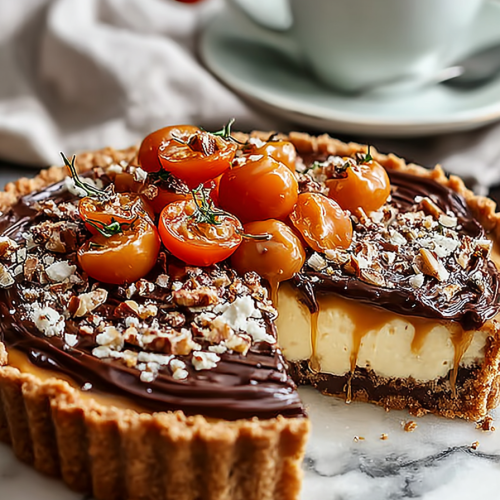 Delish Turtle Chocolate Caramel Pie