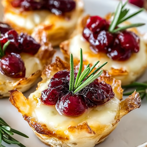 Easy Baked Cranberry Brie Bites
