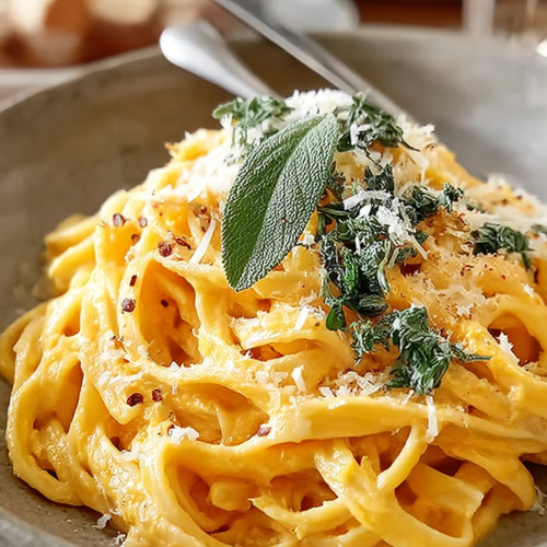 Easy Butternut Squash Alfredo Pasta