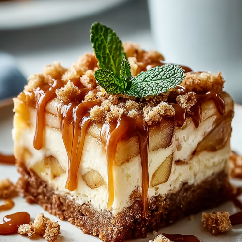 Easy Caramel Apple Cheesecake Bars
