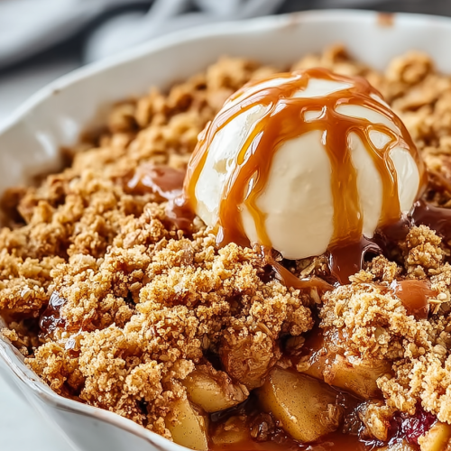 Easy Caramel Apple Crisp