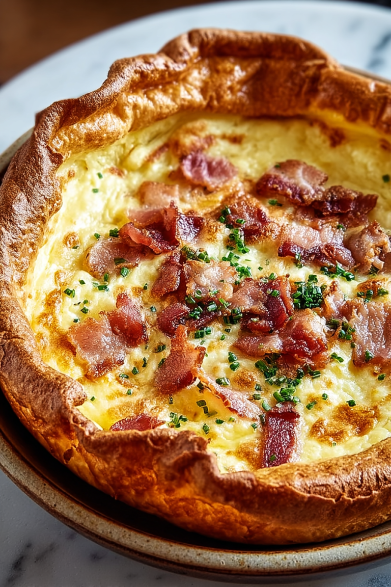 Easy Cheesy Bacon Dutch Baby