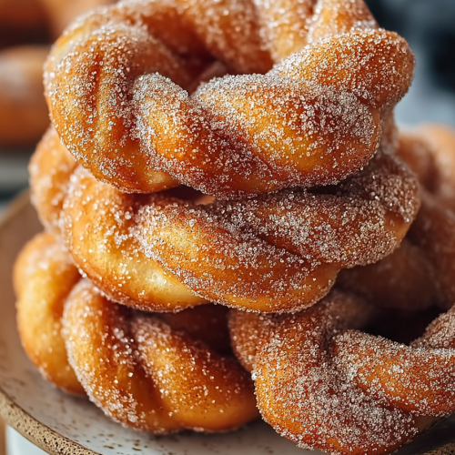 Easy Cinnamon Sugar Twist Donuts