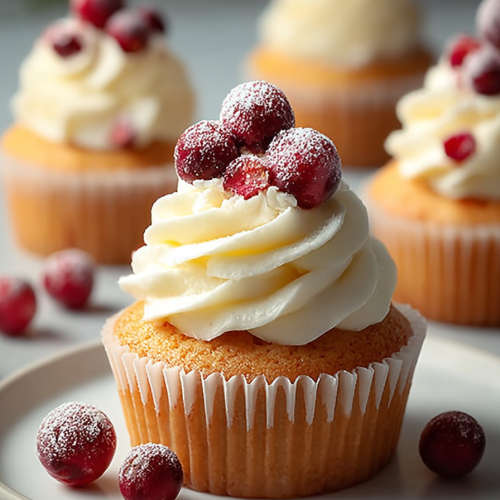 Easy Cranberry Bliss Cupcakes